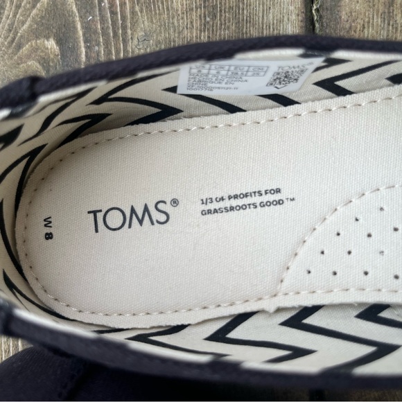 TOMs Espadrilles Classic Alpargata Size 8 Black NWOT or Box - Picture 3 of 9